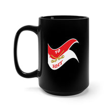 Load image into Gallery viewer, Black Mug 15oz - Army - HHT -  1st Squadron - 10th Cavalry Guidon - Waving X 300'
