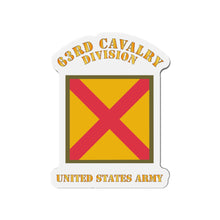 Load image into Gallery viewer, Die-Cut Magnets - Army - SSI - 63rd Cavalry Division - US Army X 300
