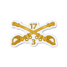 Load image into Gallery viewer, Die-Cut Magnets - Army - 3rd Squadron 17th Cavalry Regiment Branch wo Txt
