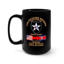 Load image into Gallery viewer, Black Mug 15oz - Operation Paul Bunyan - 2nd Infantry Division - Korea
