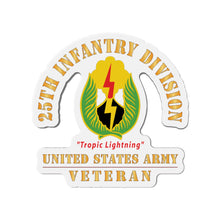 Load image into Gallery viewer, Die-Cut Magnets - Army - DUI - 25th Infantry Division - Tropic Lightning - US Army Veteran X 300
