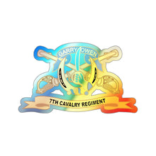 Load image into Gallery viewer, Holographic Die-cut Stickers - 7th Cavalry Regiment w Br - Ribbon
