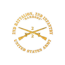 Load image into Gallery viewer, Kiss-Cut Vinyl Decals - Army - 2nd Battalion, 2nd Infantry Regiment Branch - Ramrods - US Army X 300
