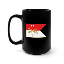 Load image into Gallery viewer, Black Mug 15oz - 1st Squadron, 11th Armored Cavalry Regiment - Guidon
