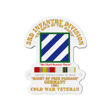 Load image into Gallery viewer, Die-Cut Magnets - 3rd ID - Right of Passage - Germany w Cold War SVC
