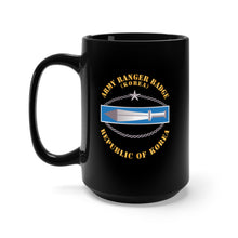 Load image into Gallery viewer, Black Mug 15oz - ROK Korean Army Ranger Badge w Txt X 300
