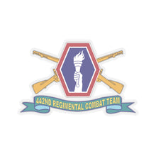 Load image into Gallery viewer, Kiss-Cut Stickers - Army - 442nd Infantry Regimental Combat Team w Br - SSI - Ribbon
