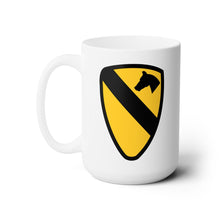 Load image into Gallery viewer, White Ceramic Mug 15oz - Army - 1st Cavalry Division wo Txt
