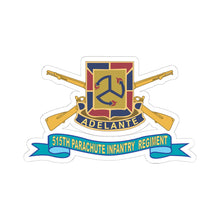 Load image into Gallery viewer, Kiss - Cut Stickers - Army - 515th Parachute Infantry Regiment - DUI w Br - Ribbon X 300

