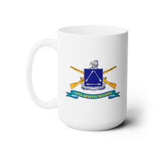 Load image into Gallery viewer, White Mug 15oz - Army  - 180th Infantry Regiment w Br - Ribbon
