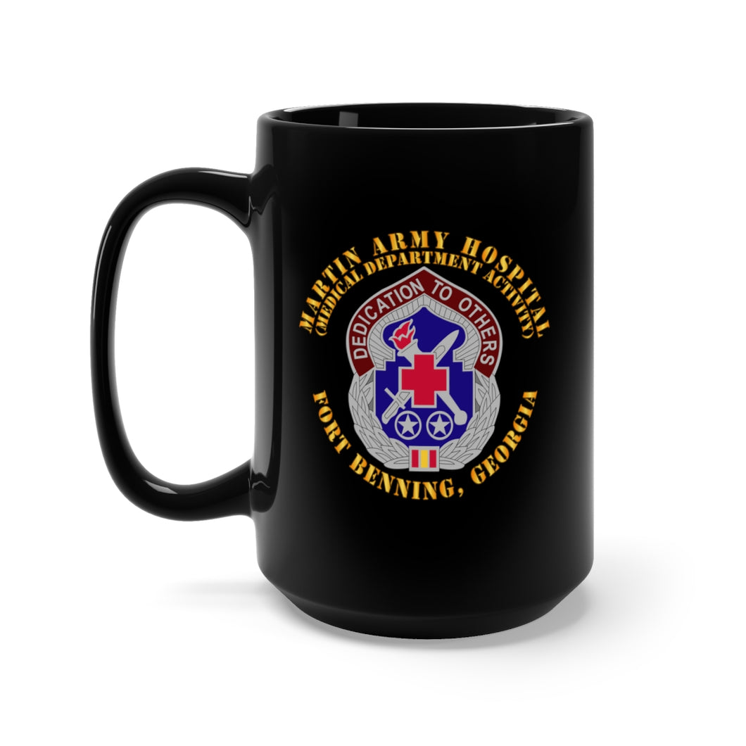 Black Mug 15oz - Army - Martin Army Hospital - DUI - Ft Benning Ga