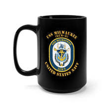 Load image into Gallery viewer, Black Mug 15oz - Navy - USS Milwaukee (LCS-5) X 300
