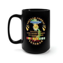 Load image into Gallery viewer, Black Mug 15oz - Army - Vietnam Combat Cavalry Veteran w 2nd Bn 12th Cav Regt  w DUI - CIB - 1st Cav Div X 300
