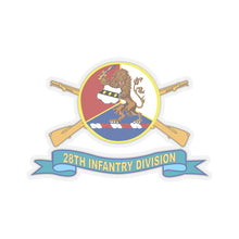 Load image into Gallery viewer, Kiss-Cut Stickers - Army - 28th Infantry Division - DUI - w Br - SSI - Ribbon
