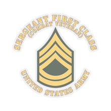 Load image into Gallery viewer, Kiss-Cut Stickers - Army - Sergeant First Class - SFC - Combat Veteran - Flat X 300
