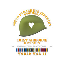 Load image into Gallery viewer, Kiss-Cut Vinyl Decals - Army  - 502nd PIR 101st  Helmet - WWII w EUR SVC
