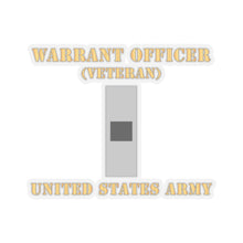 Load image into Gallery viewer, Kiss-Cut Stickers - Army - Warrant Officer - W01 - Veteran - Flat X 300
