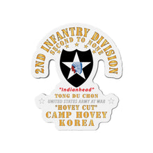 Load image into Gallery viewer, Die-Cut Magnets - Army - 2nd Infantry Div - Camp Hovey Korea - Hovey Cut - Tong Du Chon X 300
