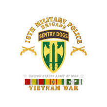 Load image into Gallery viewer, Kiss-Cut Vinyl Decals - Army - 18th MP Brigade - Sentry Dogs Tab - Vietnam w VN SVC
