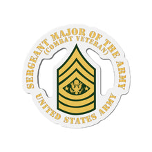 Load image into Gallery viewer, Die-Cut Magnets -SSI - Army - Sergeant Major of the Army - SMA - Combat Veteran - Flat X 300
