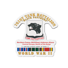 Load image into Gallery viewer, Die-Cut Magnets -SSI -Army - 761st Tank Battalion - Black Panthers - WWII  EU SVC

