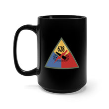 Load image into Gallery viewer, Black Mug 15oz - Army - 628th Tank Battalion SSI X 300
