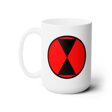 Load image into Gallery viewer, White Mug 15oz -  Army - 7th Infantry Division - SSI X 300
