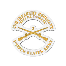 Load image into Gallery viewer, Die-Cut Magnets - Army - 2nd  Infantry Regiment Branch - Noli Me Tangere - US Army

