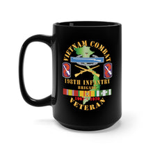 Load image into Gallery viewer, Black Mug 15oz - Vietnam Combat Infantry Veteran w 198th Inf Bde SSI - 1967 - 1970 X 300
