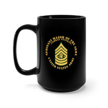 Load image into Gallery viewer, Black Mug 15oz - Army - Sergeant Major of the Army - SMA - Combat Veteran - Flat X 300
