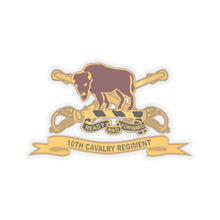 Load image into Gallery viewer, Kiss-Cut Stickers - Army - 10th Cavalry Regiment w Br - Ribbon
