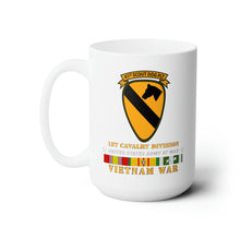 Load image into Gallery viewer, White Ceramic Mug 15oz - Army - 41st  Scout Dog Platoon 1st Cav - VN SVC wo Top
