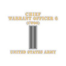 Load image into Gallery viewer, Kiss-Cut Stickers - Army - Chief Warrant Officer 6 - CW06 - Flat - X 300
