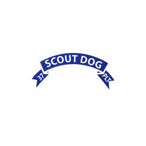 Kiss-Cut Vinyl Decals - Army - 37th Scout Dog Platoon Tab