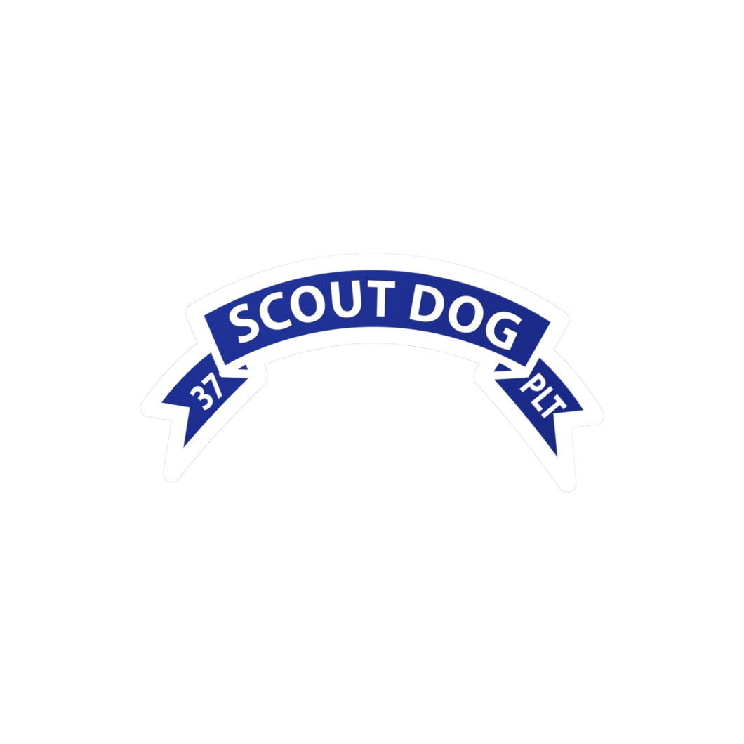 Kiss-Cut Vinyl Decals - Army - 37th Scout Dog Platoon Tab