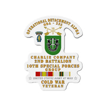 Load image into Gallery viewer, Die-Cut Magnets - Army - ODA 235 - C Co, 2nd Bn 10th SFG w COLD SVC
