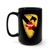 Load image into Gallery viewer, Black Mug 15oz - Army - Medevac - Door Gunner  - 1st Cavalry - Vietnam wo Txt
