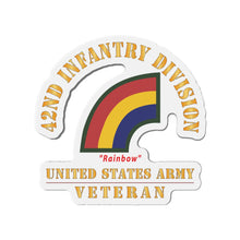 Load image into Gallery viewer, Die-Cut Magnets - Army - SSI - 42nd Infantry Division - Rainbow - US Army Veteran X 300

