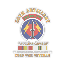 Load image into Gallery viewer, Kiss - Cut Stickers - Army - 56th Artillery - Pershing  - Nuclear Capable w  COLD Svc Medals
