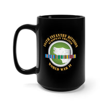 Load image into Gallery viewer, Black Mug 15oz - 104th Infantry Division - Europe - Ribbons Centered - WWII X 300
