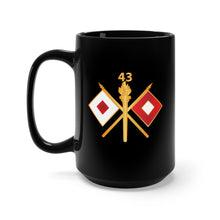 Load image into Gallery viewer, Black Mug 15oz - 43rd Signal Battalion w Unit Number - Branch wo Txt
