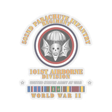 Load image into Gallery viewer, Kiss-Cut Stickers - Army  - 502nd PIR 101st Airborne Div - WWII w EUR SVC
