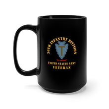 Load image into Gallery viewer, Black Mug 15oz - Army - SSI - 36th Infantry Division - Arrowhead - US Army Veteran X 300
