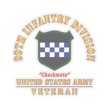 Load image into Gallery viewer, Kiss-Cut Stickers - Army - SSI - 99th Infantry Division - Checkmate - US Army Veteran X 300
