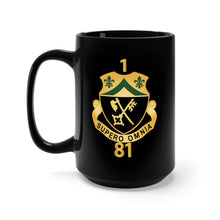 Load image into Gallery viewer, Black Mug 15oz - 1st Battalion, 81st Armor - DUI w Regiment Number X 300
