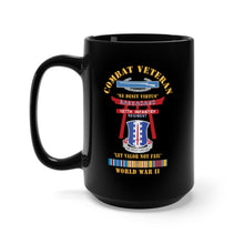 Load image into Gallery viewer, Black Mug 15oz - Army - Combat Veteran - 187th Infantry Regiment - Torii, Rakkasans, Let Valor Not Fail, English, Latin w CIB w WWII PAC SVC X 300
