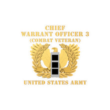 Load image into Gallery viewer, Kiss-Cut Vinyl Decals - Army - Chief Warrant Officer - CW03 - Combat Veteran - Flat - Eagle and Bar X 300
