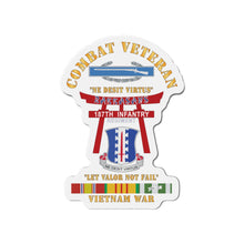 Load image into Gallery viewer, Die-Cut Magnets - Army - Combat Veteran - 187th Infantry Regiment - Torii, Rakkasans, Let Valor Not Fail, English, Latin w CIB w VN SVC X 300
