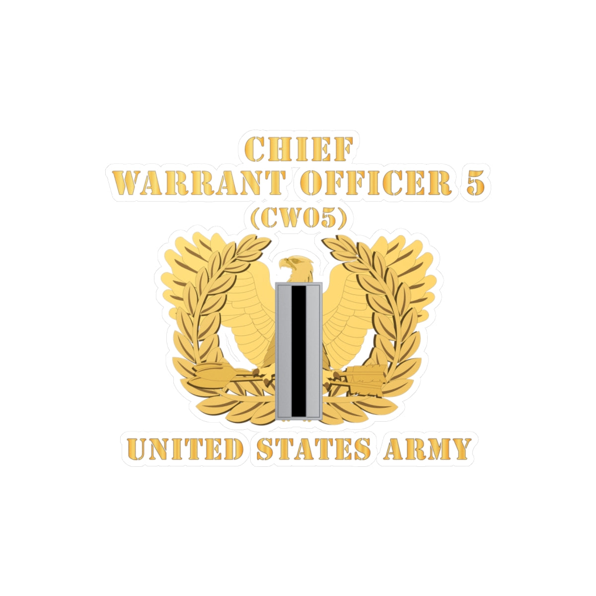 Kiss-Cut Vinyl Decals - Army - Chief Warrant Officer - CW05 - Flat - E ...
