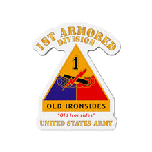Load image into Gallery viewer, Die-Cut Magnets - Army - DUI - 1st Armored Division - Old Ironsides - US Army X 300
